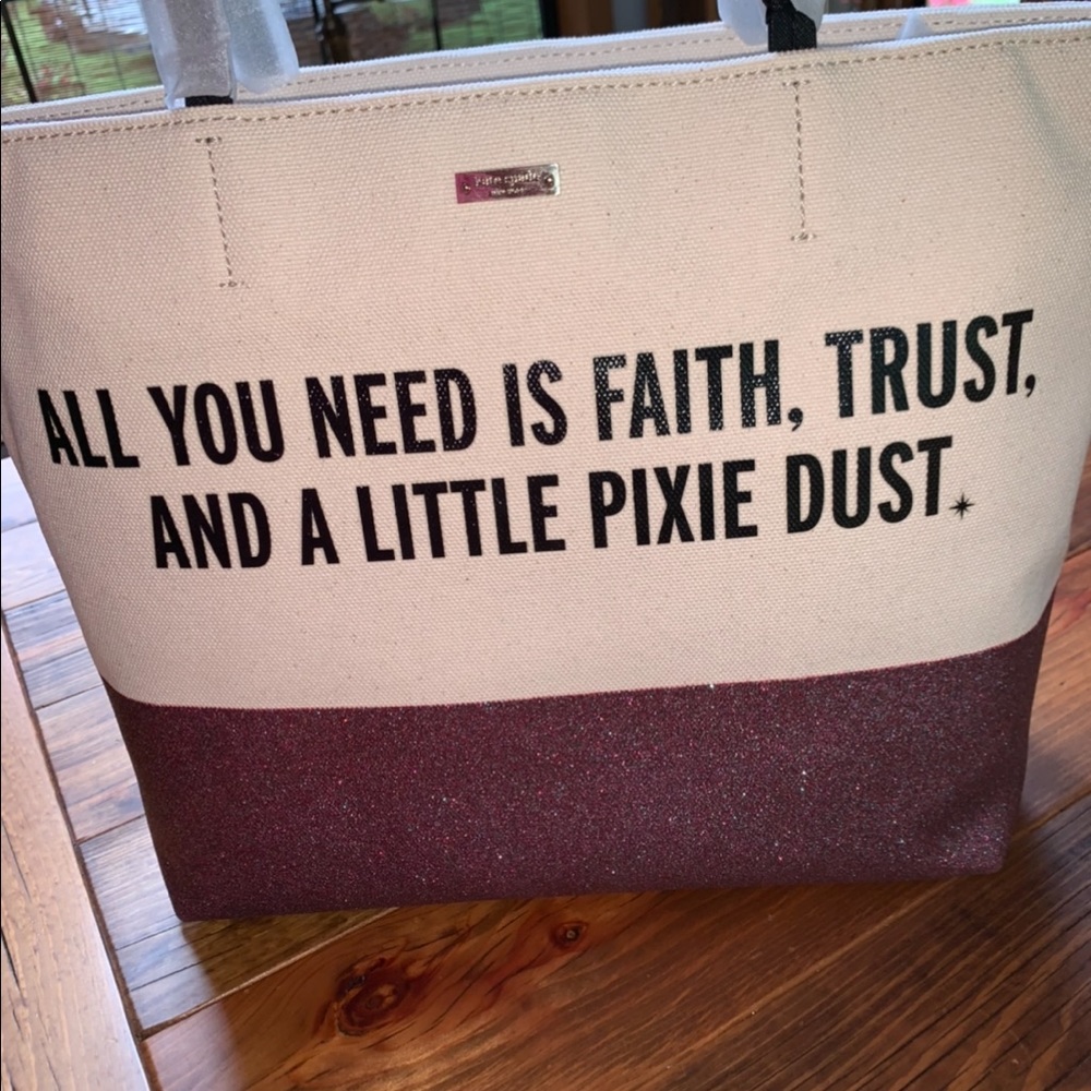 DISNEYLAND KATE SPADE TOTE BAG GLITTER pink